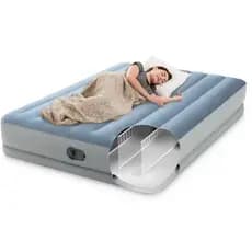 COLCHÃO INFLÁVEL CASAL INTEX ELEVADO MID-RISE CONFORTO DURA-BEAM C/ BOMBA EMBUTIDA USB