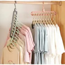 Kit  Cabides Mágico Organizador 9 Furos MultiDobrável Guarda-Roupa