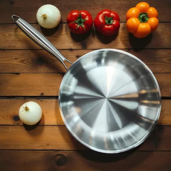 Frigideira Inox Premium Tripla Camada – Resistência Superior e Calor Constante todos fogões