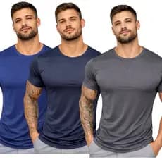 Kit 3 Camisetas Dry Fit Masculina - Casual - Treino - Academia - Esportes - Exercícios - Corrida