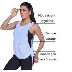 Blusas Dry Fit Feminina Poliamida Fitness Academia Regata Treino Esporte MODELO ROLITÊ RODADA