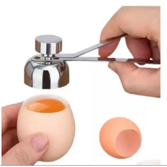 Abridor Cortador De Ovo Cru Poche  Cozido Aço Inox Promoção o original, o melhor e mais vendido