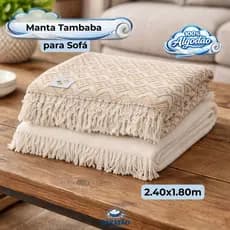 Manta de Sofá Tambaba 2,40 x 1,80m 100% Algodão Protetora Resistente