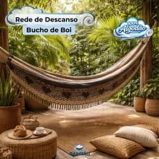 Rede De Descanso Bucho De Boi Casal King 100% Algodão 4,5 Metros Suporta 300KG Varias Cores