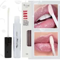 Gloss Labial Maçã Max Love BOCÃO 3D Efeito Molhado Espelhado Brilho Intenso Glitter Hidratante