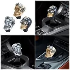 Elegante Crânio Cabeça Botão Adaptador Manual Shifter Decorações Lidar