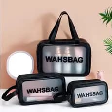 A Kit 3 Bolsa Organizadora De Maquiagem E Cosméticos Impermeável