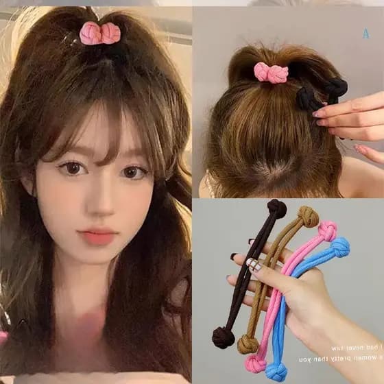 3 Peças Chinês Faixas Cabelo Borracha Esticada Corda Scrunchie Acessórios