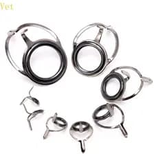 Vet 8Pcs 6-30 Anéis Aço Inoxidável Guias Vara Pesca Reparo Linha Dicas