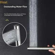 Designs Elegantes Cabeça Chuveiro Portátil Forte Desempenho Pressão Aço 1 2 Fios Para Banheiro