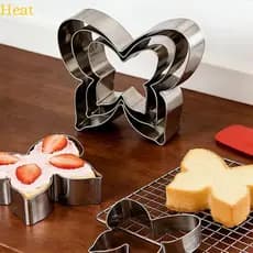 Calor Aço Inoxidável Forma Borboleta Bolo Cortador Moldes Cozimento Para Mousse Precisa E Sobremesa Fazendo Suprim
