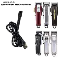 [GAVBR] Cabo De Carregamento USB De 5V Máquina De Cortar Cabelo Elétrica Fonte De Alimentação Para 8148/8591/8504 [HOT]
