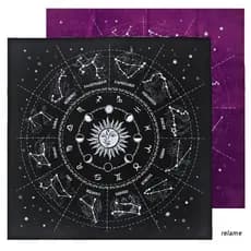 Toalha Veludo 12 Constelações/Tarot/Cartão Fortina Astrologia