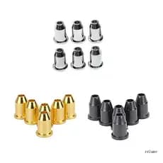 Rel 6Pcs/set Guitarra String Ferrules Tampas Cordas Fivela Montagem Através Corporal Bucha Para Elétrica