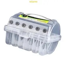 Rel Caixa Equipamento Pesca Organizadores Linha Caso Armazenamento Portátil Carretel 6 Compartimentos Cla