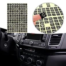 Do Carro Interior Painel Consoles Botão Decalques Luminosos Adesivos PVC