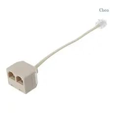 Chos RJ11 Plug Para 2 Fêmeas Adaptador Fio Telefone Cat3 6P4C Conector A 2 Terminais