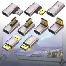 Chos 8K 60Hz Ângulo Direito DisplayPort 1 4 Adaptador 8K 90 Graus Exibição Para PC