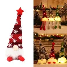 Chos Lindas Decorações Natal Boneca Longo Rudolph Anão Elfos Estatueta Colheita Obrigado