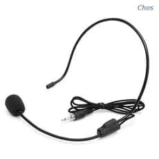 Headset / Amplificador Voz Microfone Fio 3,5mm Para Estúdio / Alto-Falante
