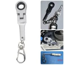 Cabeça 10MM Chave Catraca Ajustável Chaveiro Ar Gancho Ferramenta Portátil Acessório