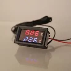 Cabeça 12 / 24 Display Led Medidor Temperatura Voltímetro Termômetro Tensão & Do Carro