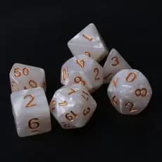 KEYB Conjunto Jogo 7x Black Sided D4 D6 D8 D10 D12 D20 Rpg Poly