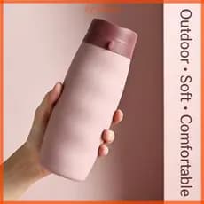 Design De Economia De Espaço De Copo De Silicone Amigável Ao Usuário KEY Para Bebida Quente E Fria De Viajante