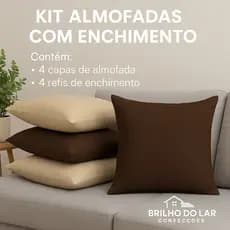 Jogo de Almofadas Decorativas cheias 0,40cm x 0,40cm- 4 unidades