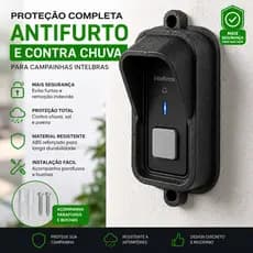 Protetor Antifurto e Chuva para Campainha–Intelbras Cib101 e Cib 101S (É SOMENTE O PROTETOR)