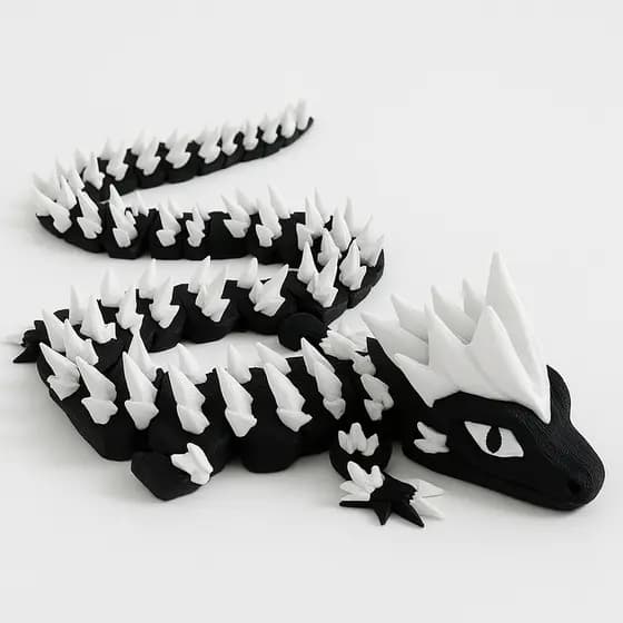 Brinquedo Dragão Cristal em 3D – Colorido Articulado Fidget Toy 35cm