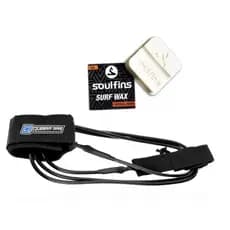 Leash Strep Prancha Surf - Leash Surf 6´x 5mm Competição + Parafina Surf 30gr