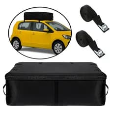 Bagageiro Dobrável Maleiro Teto Carro 360 L + Cintas de Amarrar Carga