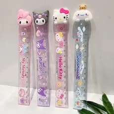 Régua 15cm fofa Hello Kitty/Kuromi/My Melody/Cinnamonroll