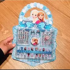 Conjunto de unhas postiças e adesivos Elsa Frozen/ crianças/ menina