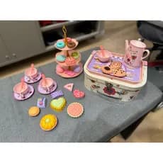46 Pçs Crianças Conjunto De Festa De Chá Adorável Da Tarde Fingir Brinquedo Com Bule Sobremesa Bolo Copo
