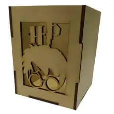 40 Porta Lápis MDF Cru Tema Lembrancinha