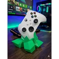 Suporte Controle Xbox Design Cristais - Base Decorativa 3D Gamer