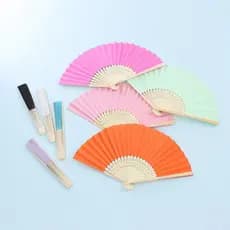 Kit 15 Leques Ecológico em Papel Dobrável Festas Eventos Casamentos Verão