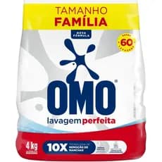 OMO Sabão Em Pó Lavagem Perfeita Pacote Família - 4 Kg
