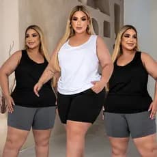 Regata Feminina Treino Academia Plus Size Academia Dry Fit GG G1 G2 G3 Nadador