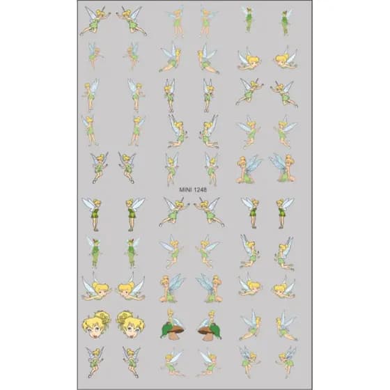 60 Adesivos de Unha 3D Sininho PRÉ PRONTO - modelo MINI 1248