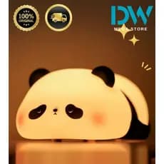 Luminária Original Panda com Sensor Abajur Pandinha Fofo Toque Macio Recarregável USB Decoração Infantil com 3 Ajustes