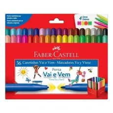 Canetinha Vai e Vem Faber-Castell 36 cores