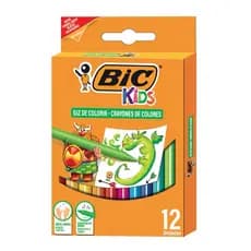 Giz de Cera Colorir BIC Kids com 12 cores