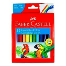 Canetinha Hidrográfica 12 Cores Lavável Faber Castell
