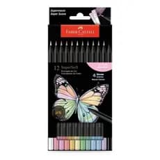 Lápis De Cor Supersoft Faber-Castell Tons Pastel 12 Cores