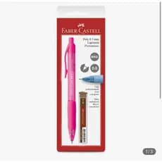 Lapiseira Z Pencil, Poly e Bubble Pastel Faber-Castell 0.5mm + 12 grafites
