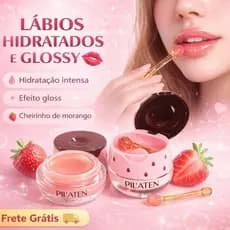 Gloss Lip Balm Morango Mel Honey Hidratante Labial Vivai Hidratante Labial