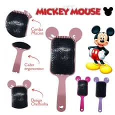 Mickey Mouse Escova de cabelo Orelhinha cabelo enrolado Antifrizz Infantil Meninas